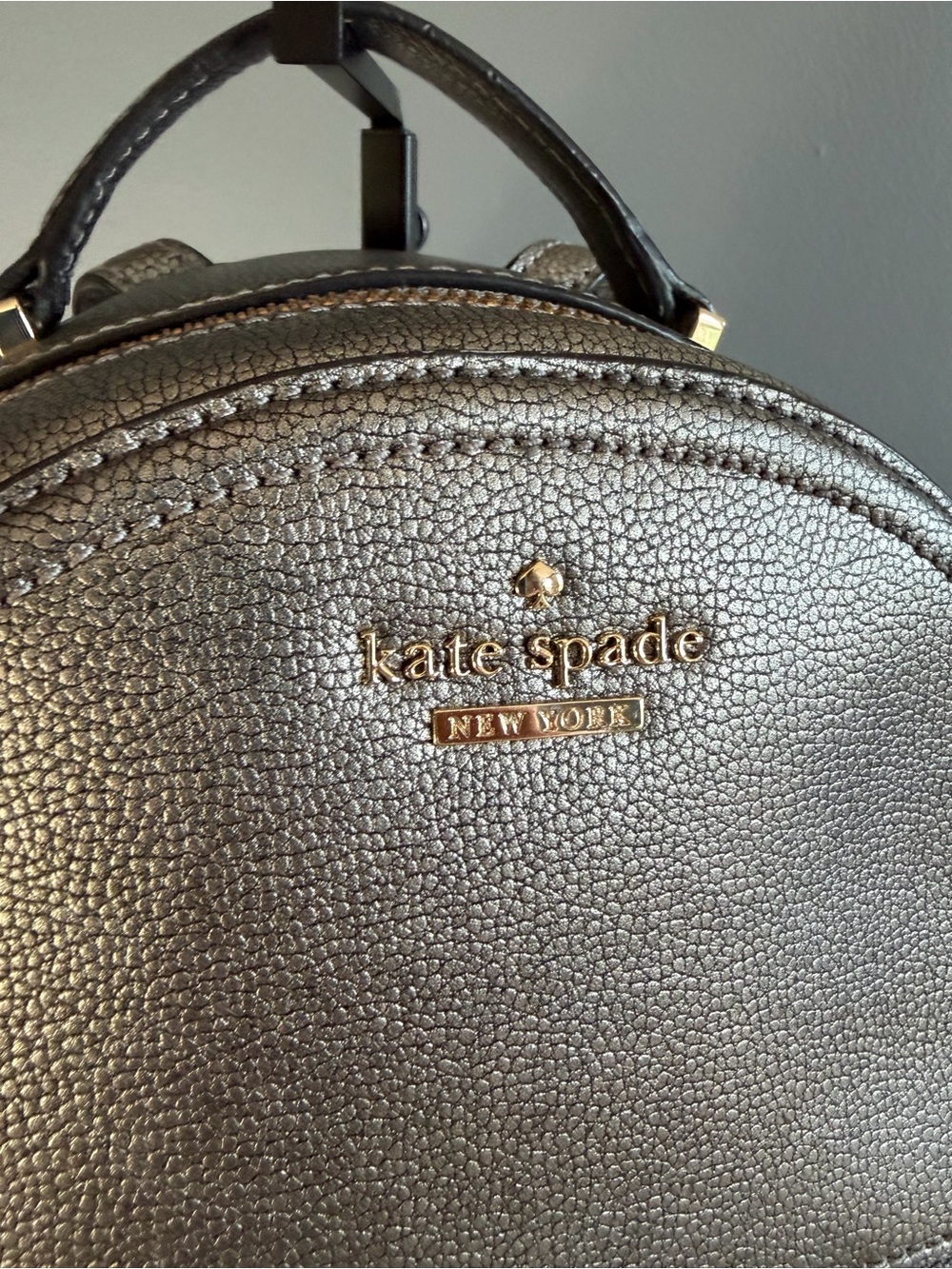 Kate Spade Sammi Dome Mini Backpack- Metallic Pewter - Picture 4 of 8